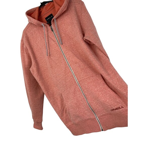 O'Neill Mens Orange Marl Full-Zip Hoodie Size Large Logo EUC  8895 - Picture 6 of 11